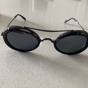 NEW MATSUDA 2871H Matte Black with Silver Mirror Lenses - 48-26-145